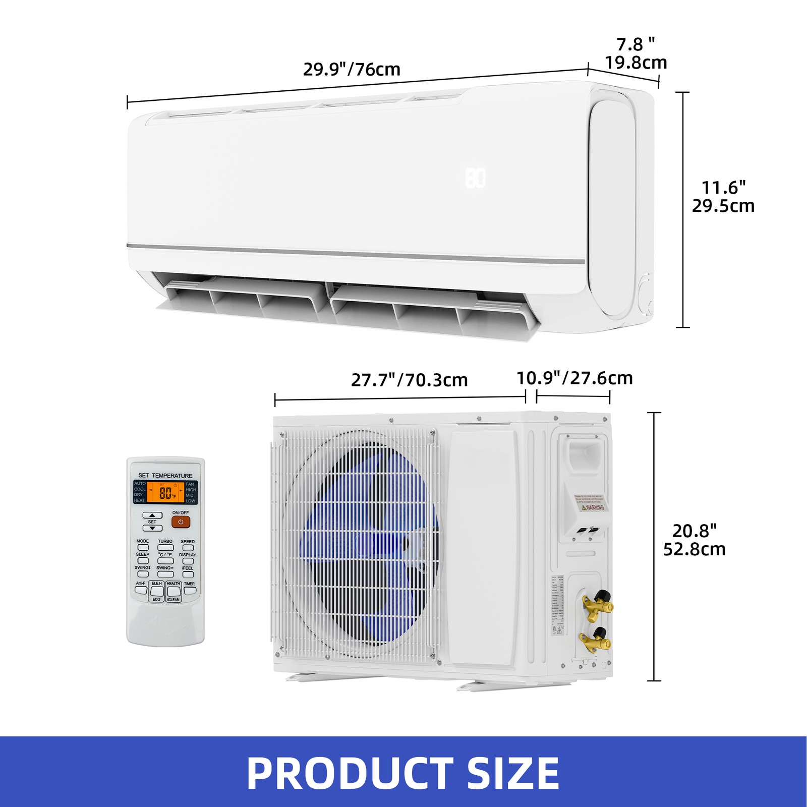 12k BTU Mini Split AC/Heat Pump 21 SEER 220V WiFi Air Conditioner Heat Pump WiFi