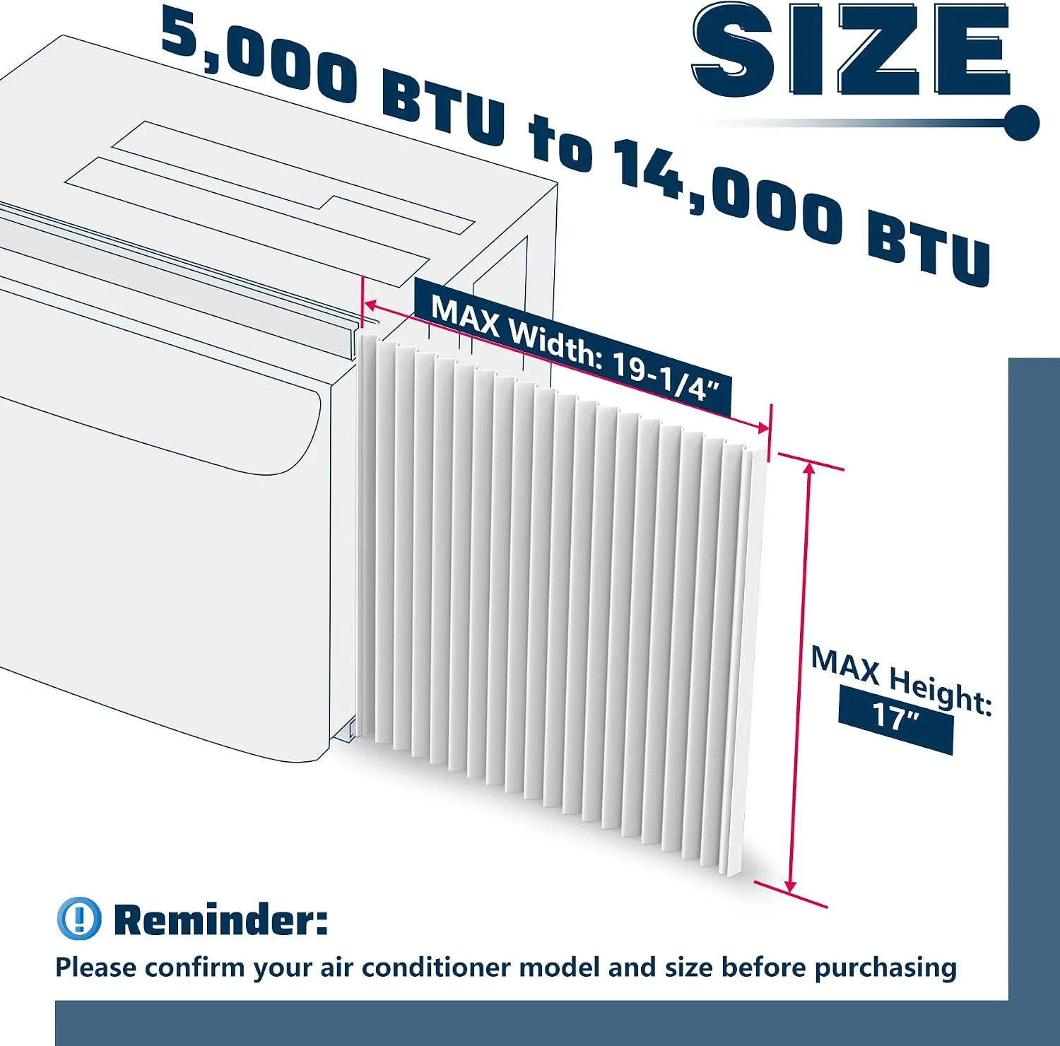 Adjustable Window Air Conditioner Side Panels and Frame Set,Extra Wide Window AC