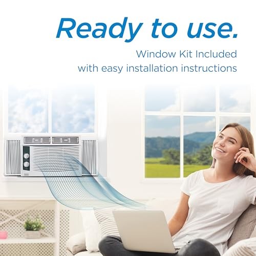 BLACK+DECKER Window Air Conditioner 5,000 BTU, BWAC05MWTB, White | AC 5000 BTU