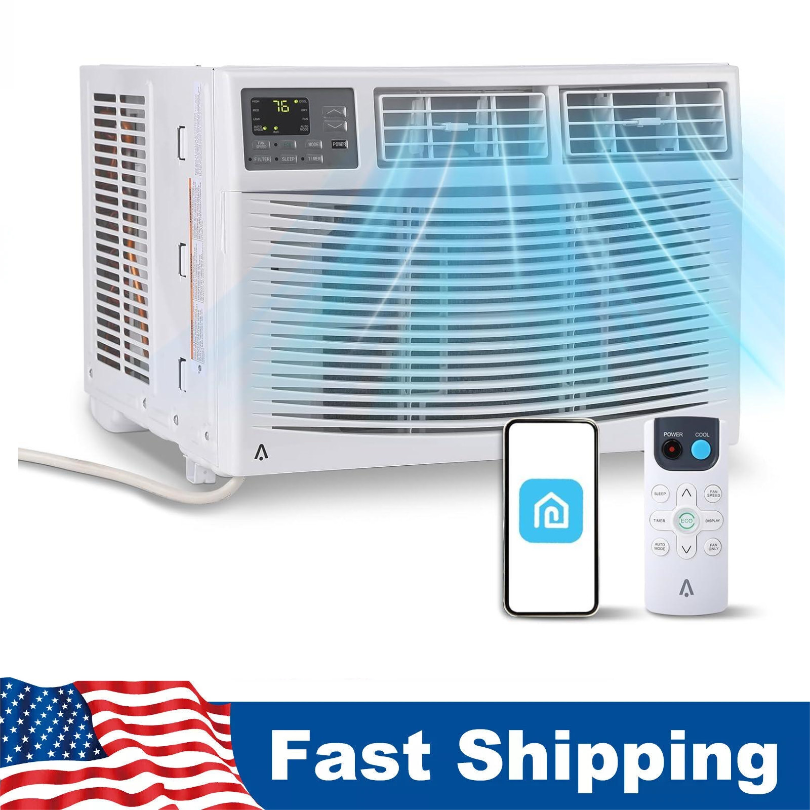 12,000 BTU Window Air Conditioner AC Unit up to 550 Sq. Ft Remote Mounting Kit