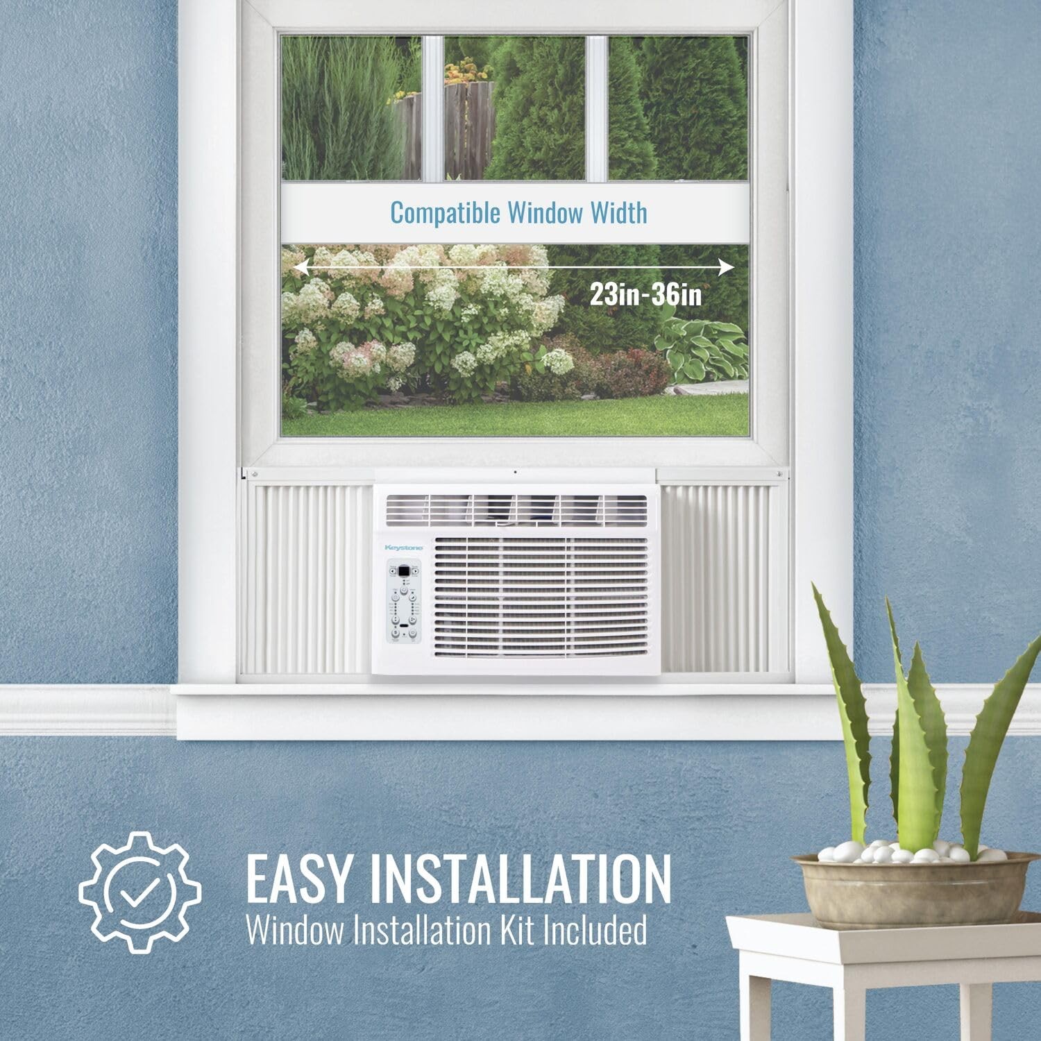 Keystone 12,000 BTU Window Air Conditioner and Dehumidifier, 115V, Window AC …