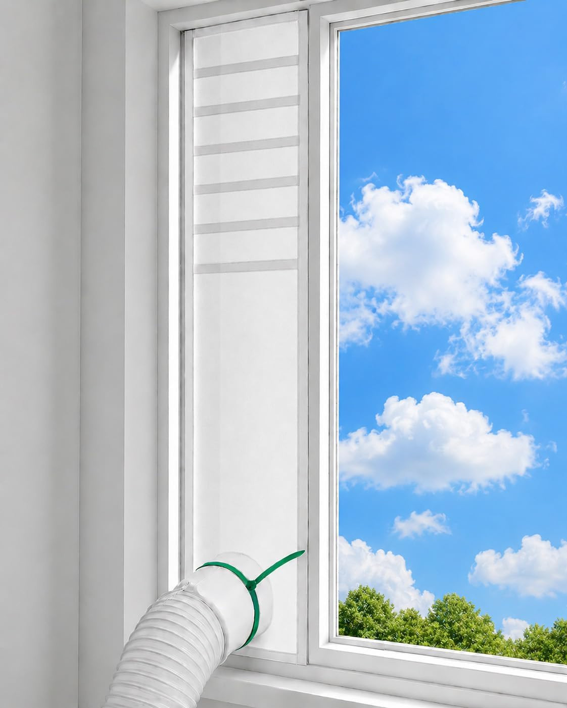 Portable AC Window Vent Kit, Heavy Duty Heat-Insulating Air Conditioner Window S
