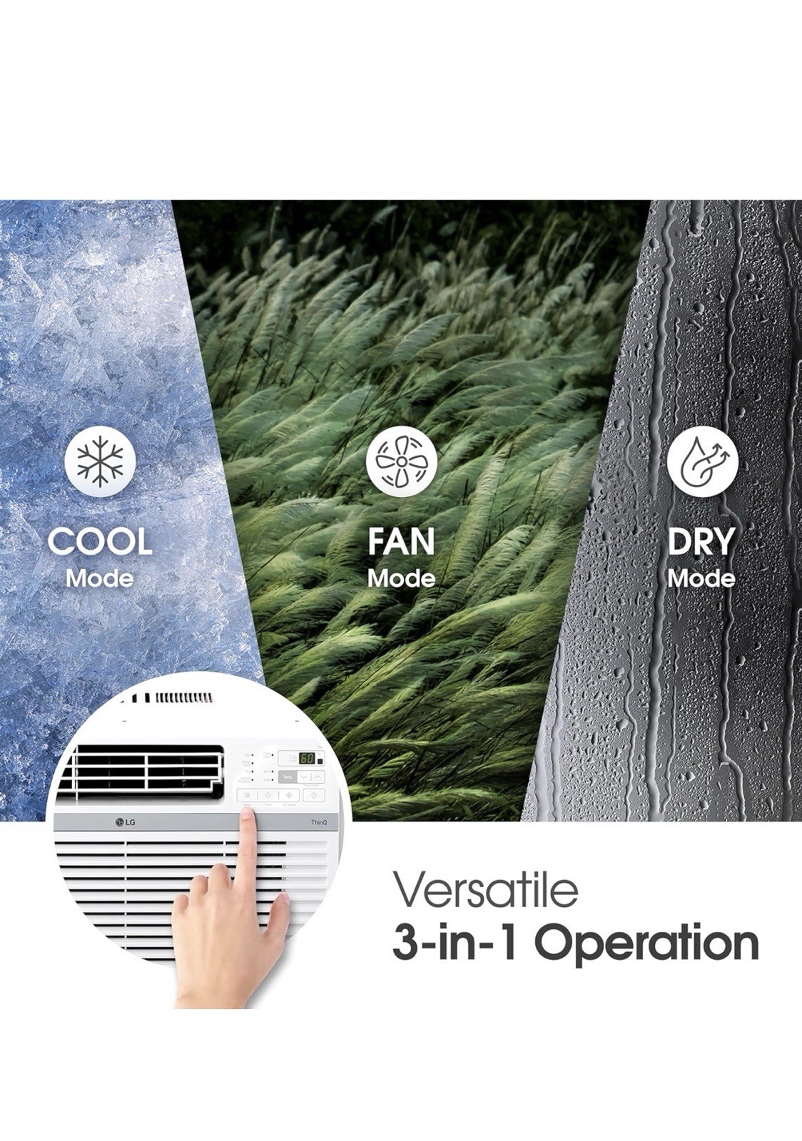 LG 18,000 BTU Smart Window AirConditioner, 230/208V, Cools Room up to 1000 Sq Ft