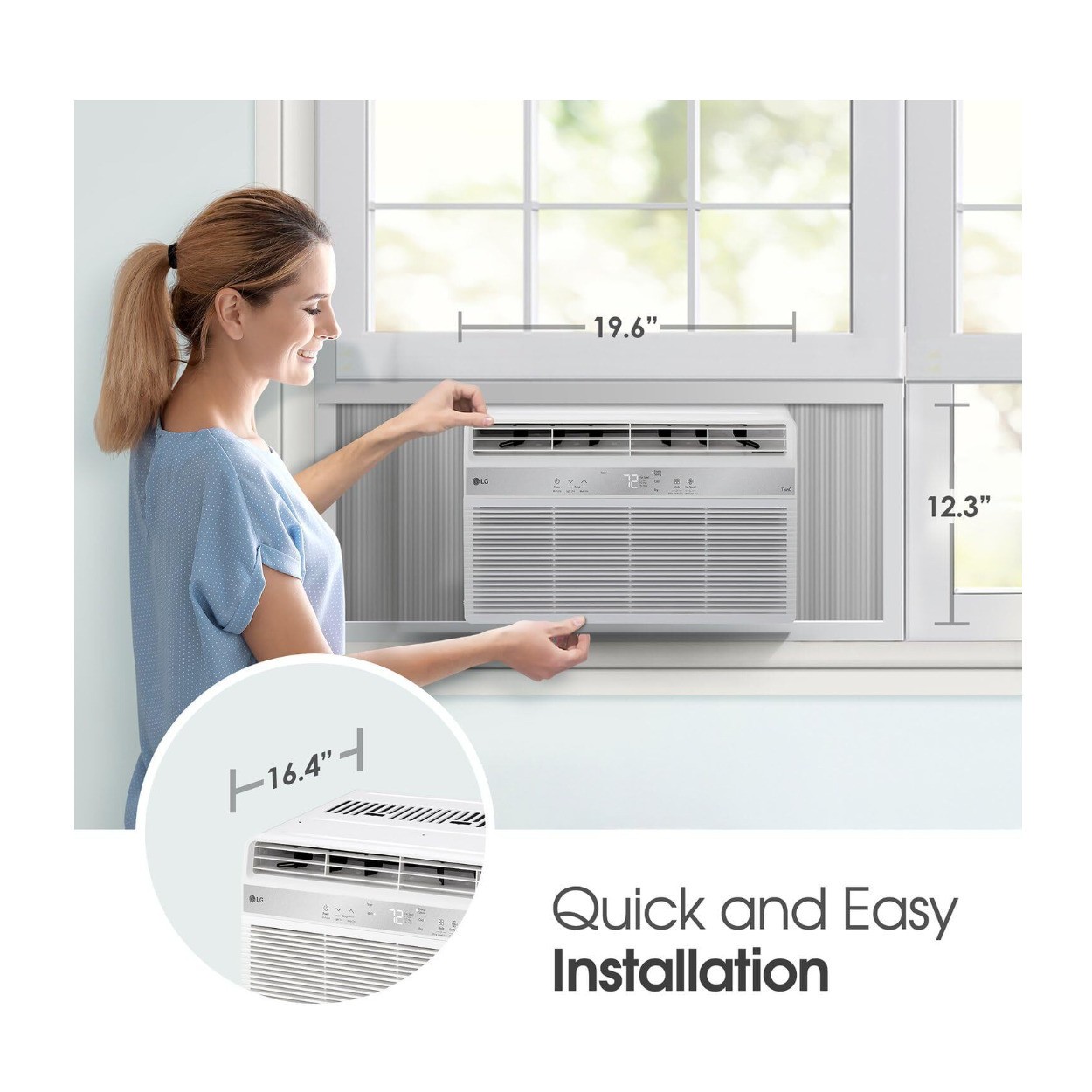 LG 8000 BTU Window Air Conditioner with Wifi Controls (White)
