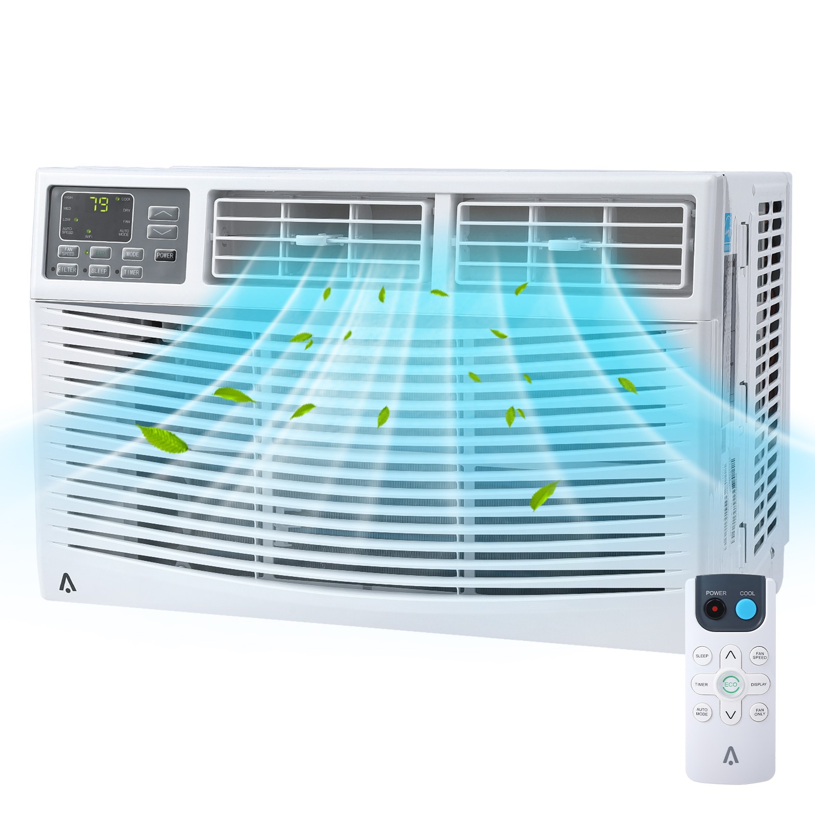 8000 BTU Window Air Conditioner WiFi AC Unit up to 350 Sq Ft Remote Mounting Kit
