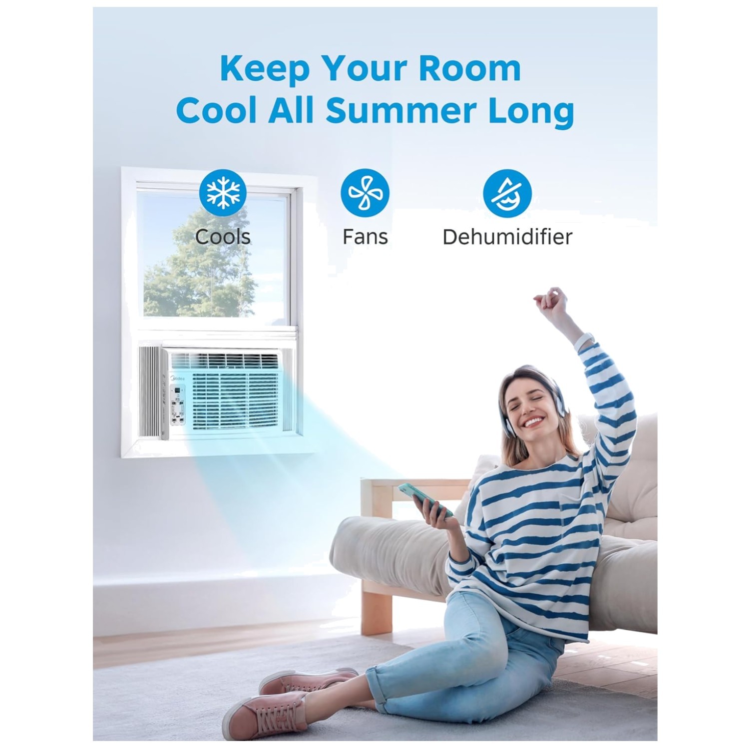 5,000 BTU Window Air Conditioner – Remote Controlled