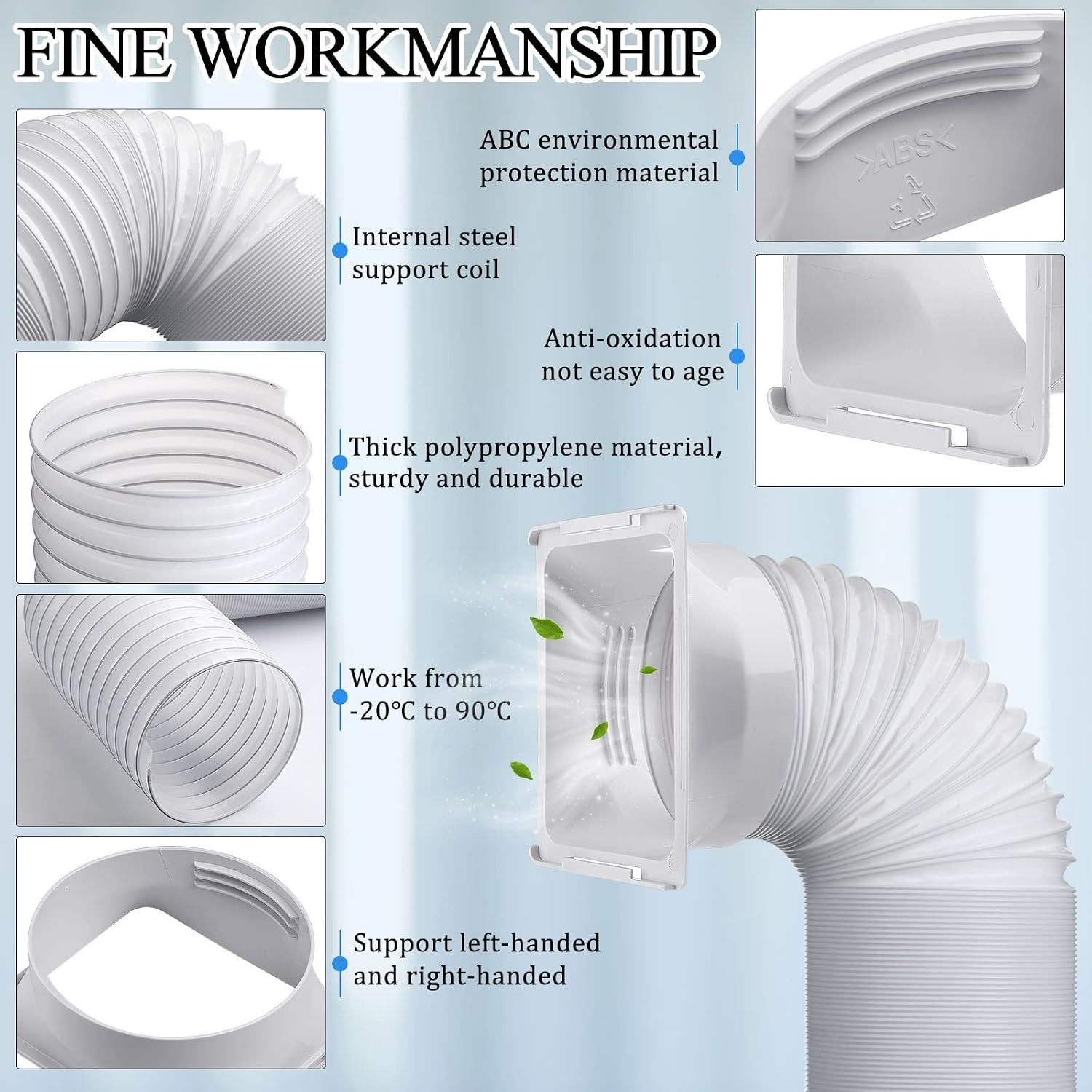 Portable Air Conditioner Window Vent Kit Include 10” X 40” -64”