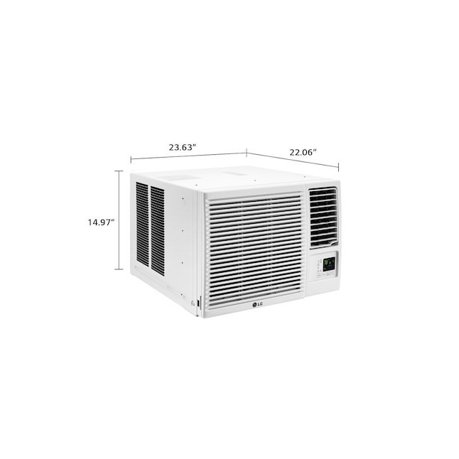 LG 12,000-BTU 230V Window Air Conditioner w/ Heater & Remote for Large Rooms