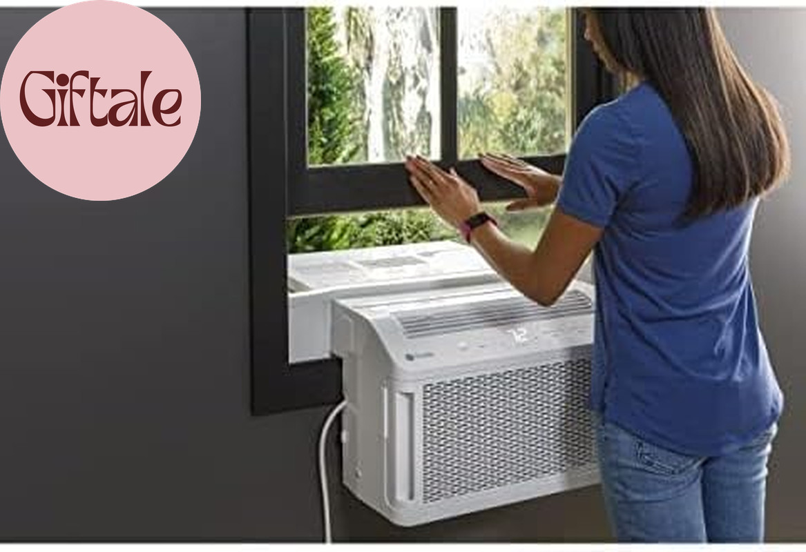 GE Clearview Window Air Conditioner Unit, 8,300 BTU, U-Shaped Adjustable Depth,