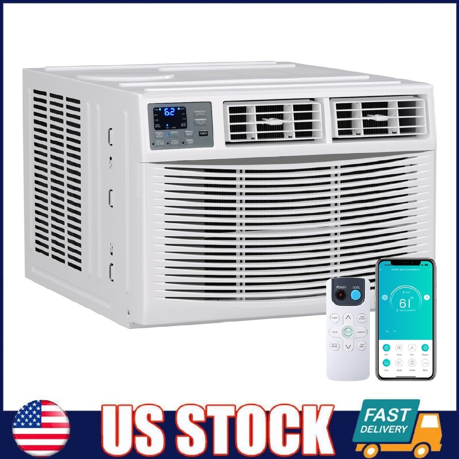 23200 BTU Window Air Conditioner, WiFi AC Unit App & Voice Control ,1500 Sq.Ft,