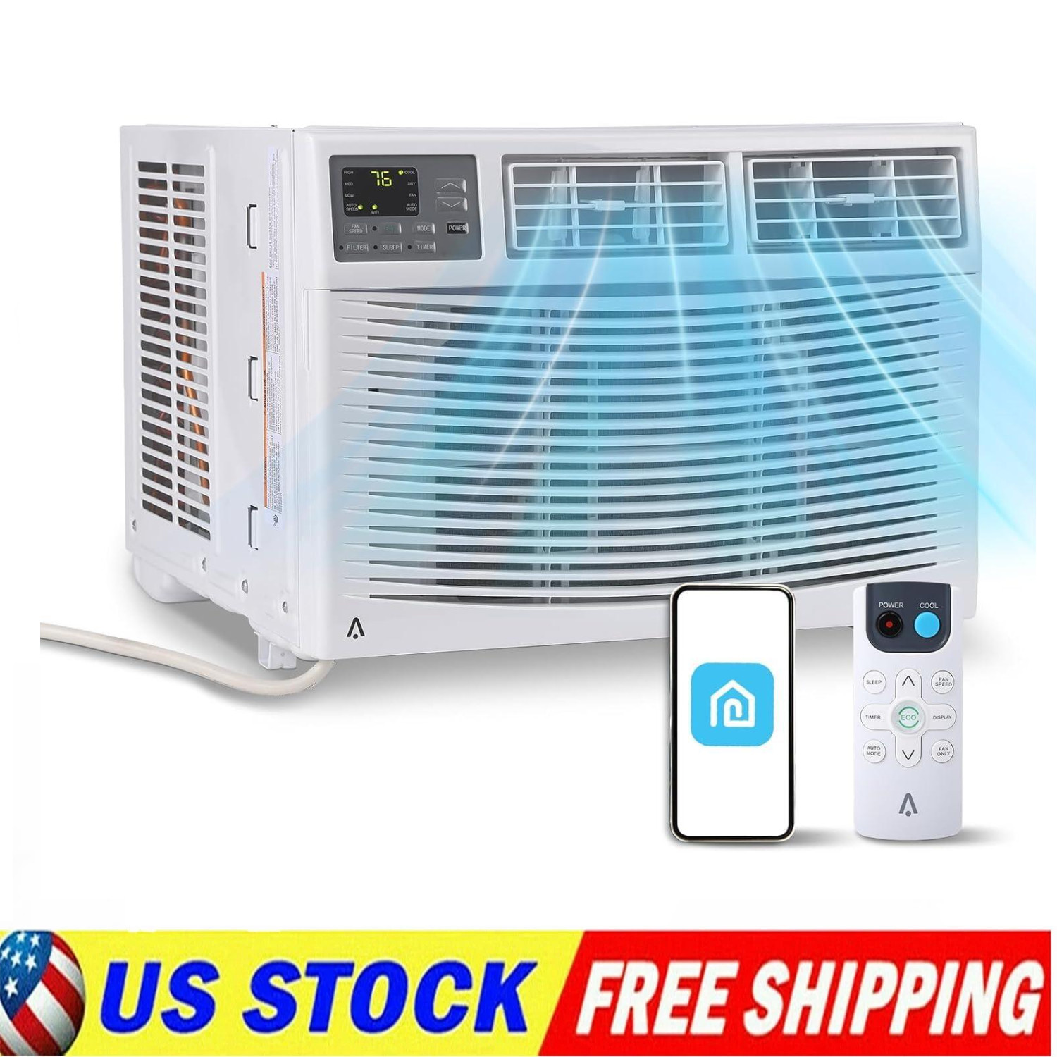 12,000 BTU Window Air Conditioner AC Unit up to 550 Sq. Ft Remote Mounting Kit