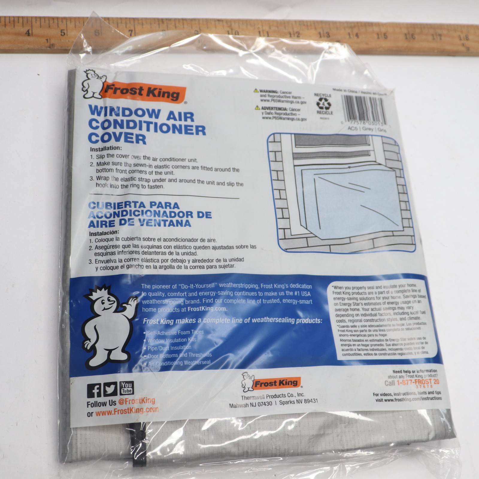 Frost King Air Conditioner Cover 28″ x 20″ x 30″ x 6 Mil AC5H