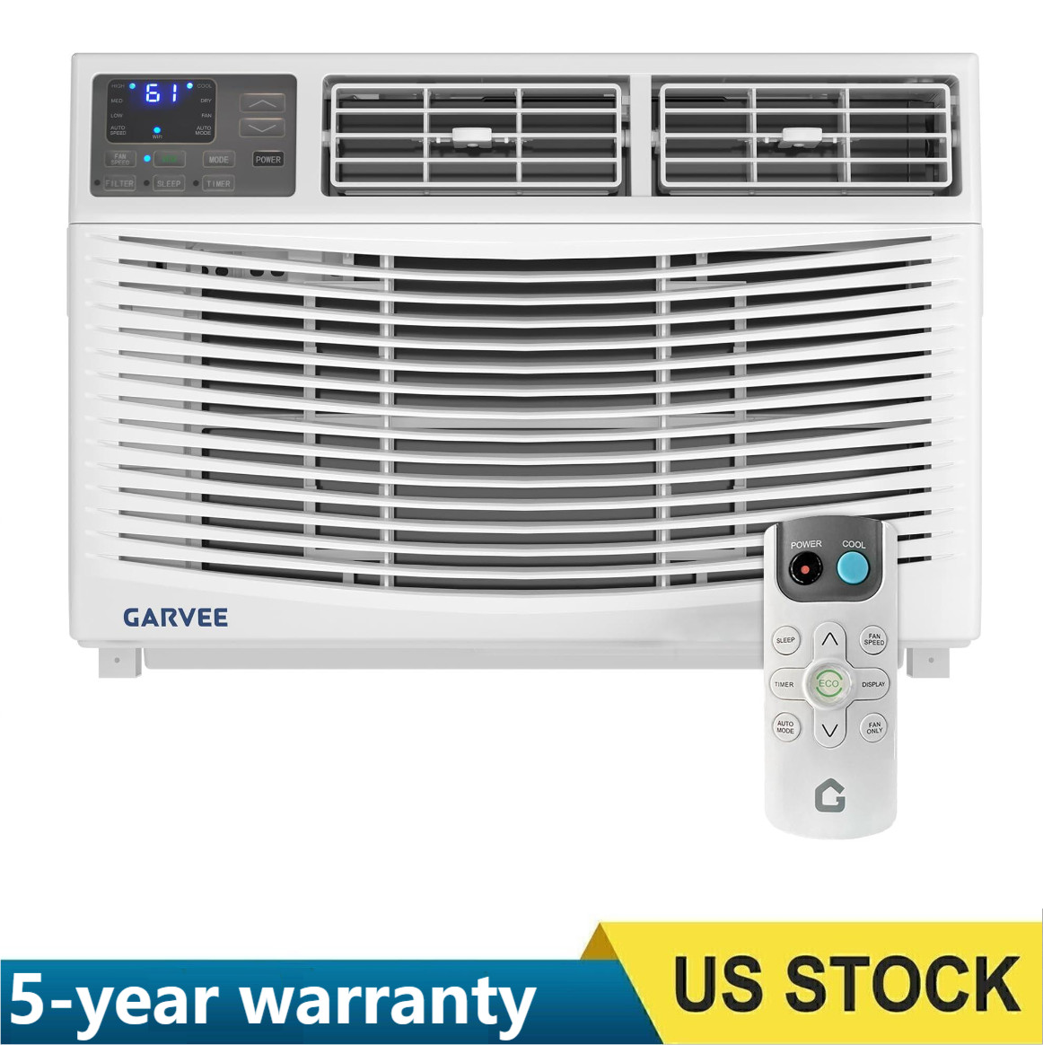 GARVEE 12000 BTU Window Air Conditioner Unit Up to 550 Sq ft Remote Install Kit