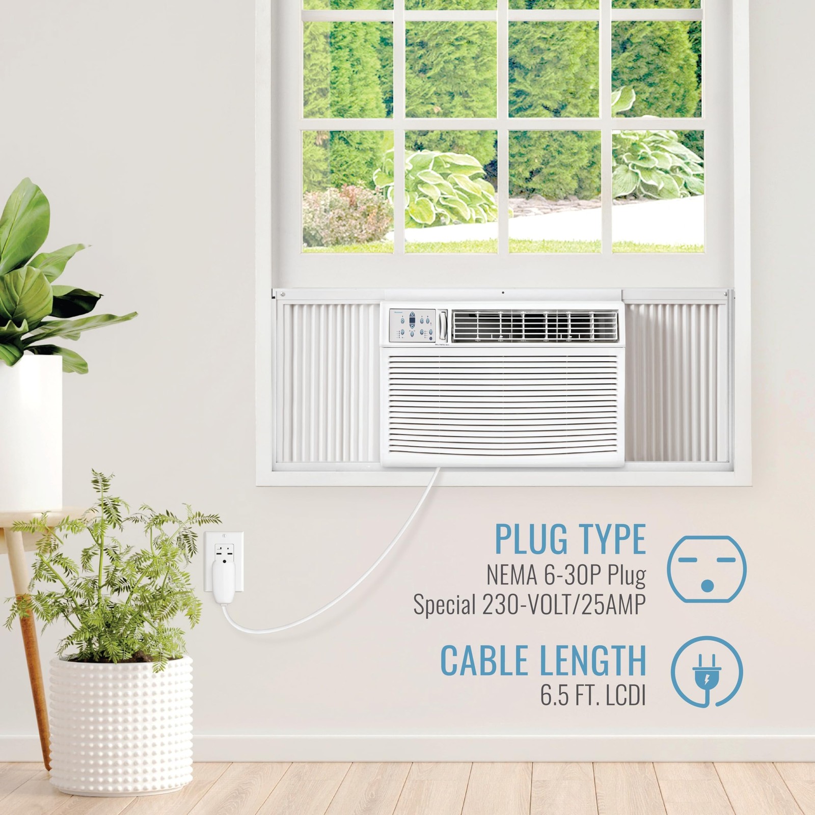 Keystone 23,200 BTU 230V Window-Wall Air Conditioner with 16,000 BTU Suppleme…