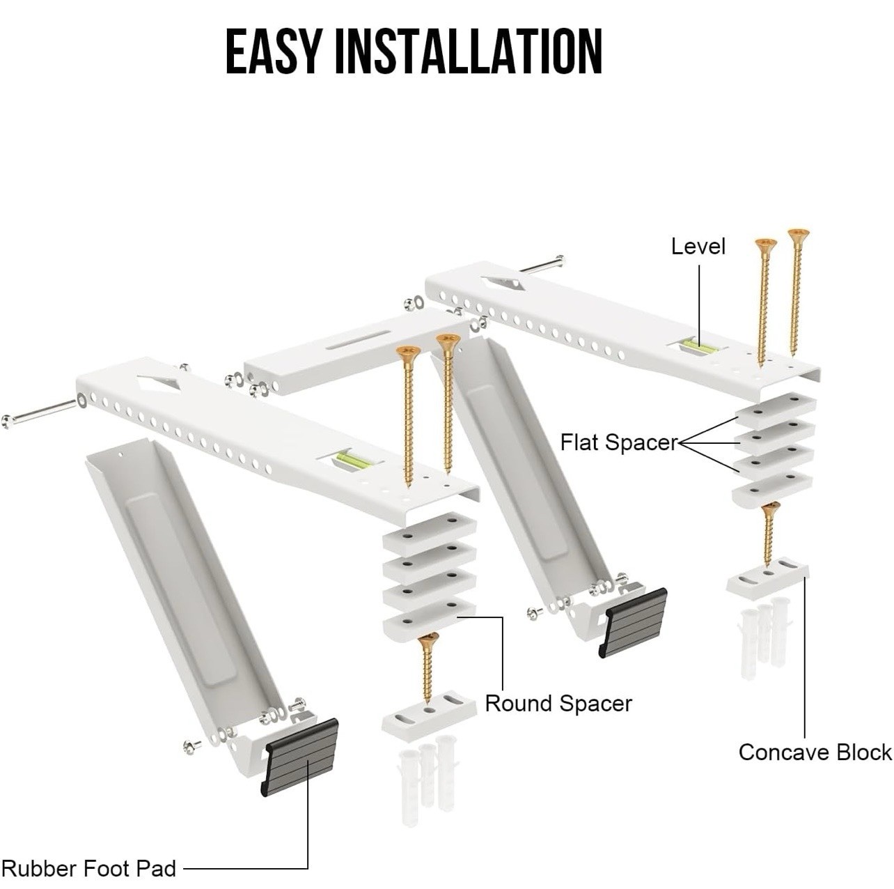 Window AC Support Bracket for 5000-22,000 BTU White WCB02