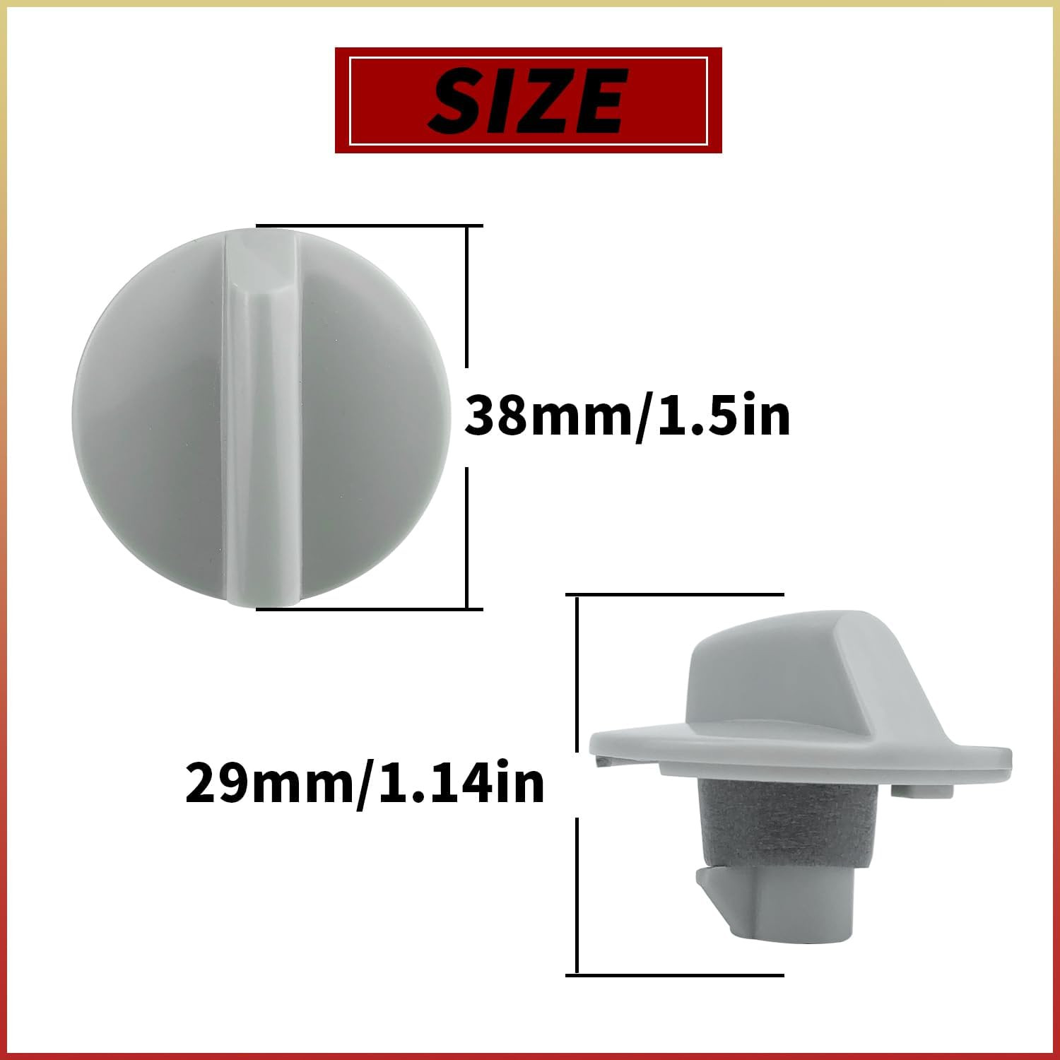 2 Pcs WP12X10002 Air Conditioner Control Knob Replacement Part – Compatible with