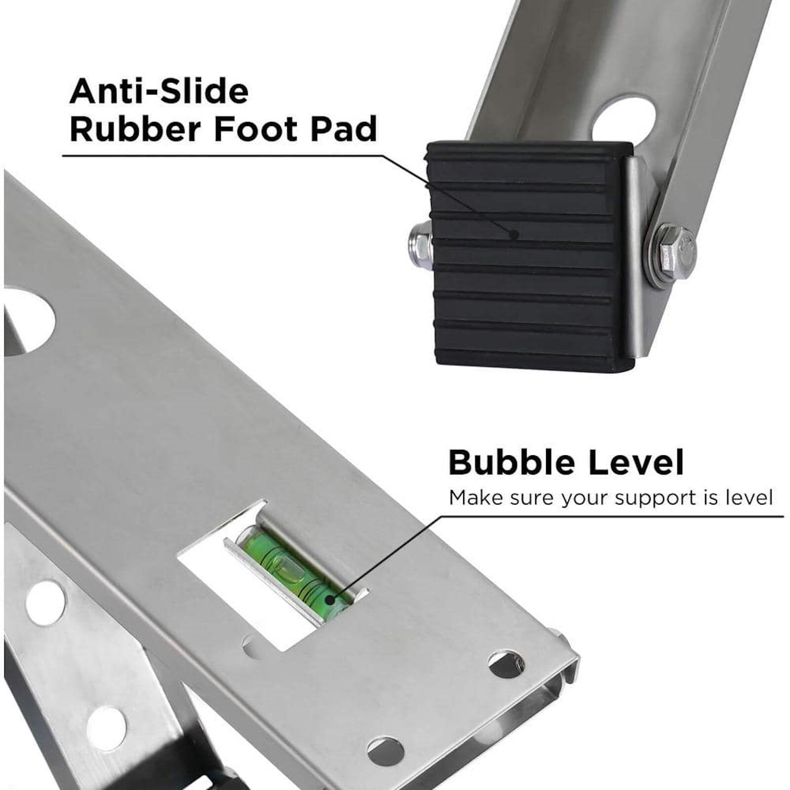 TURBRO ACS-100 Window AC Support Bracket Adjustable 100lb w/ Level Kit