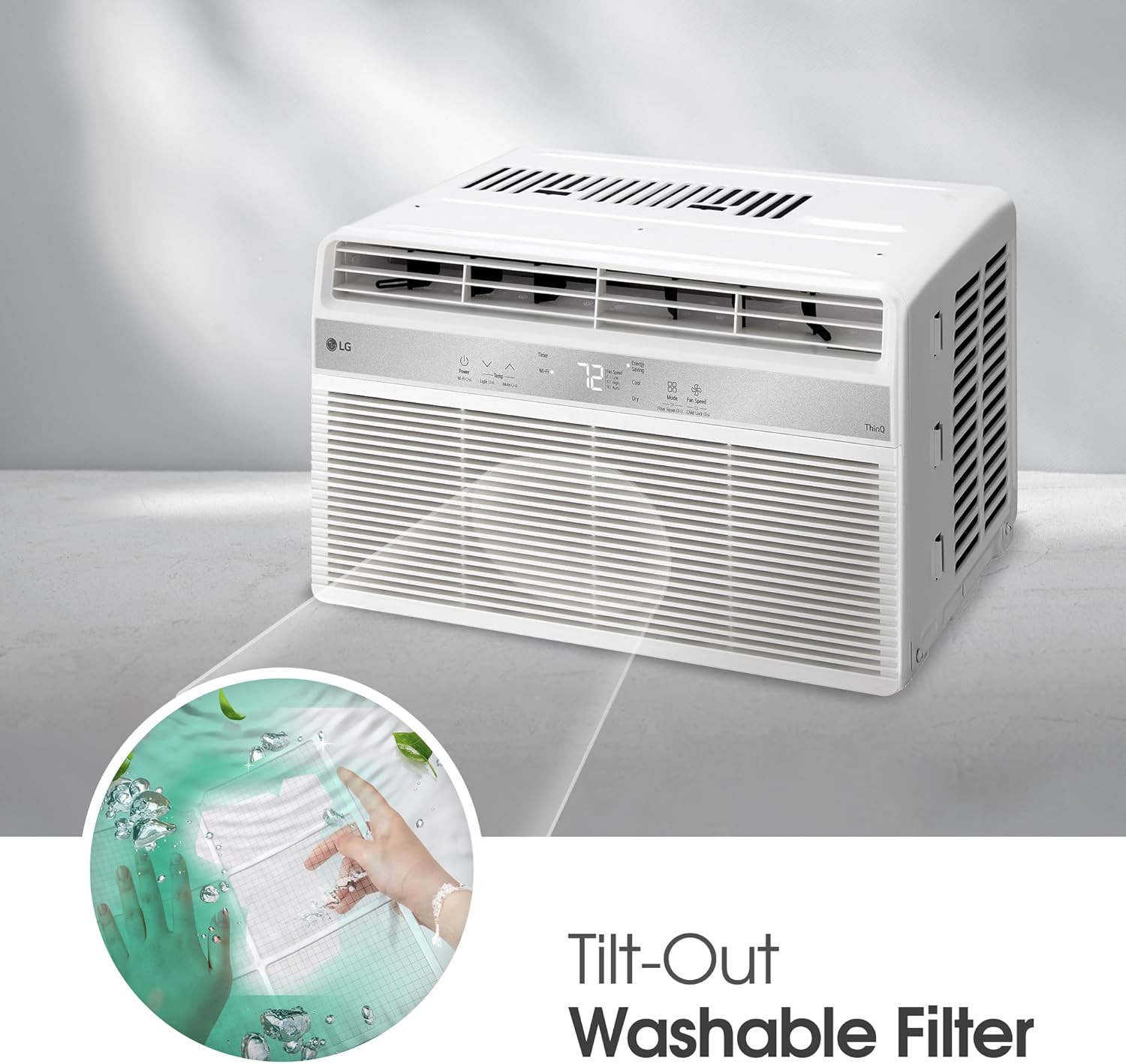 LG 6000 BTU Window Air Conditioner[2024 New] Remote Control, Wifi Enabled Works