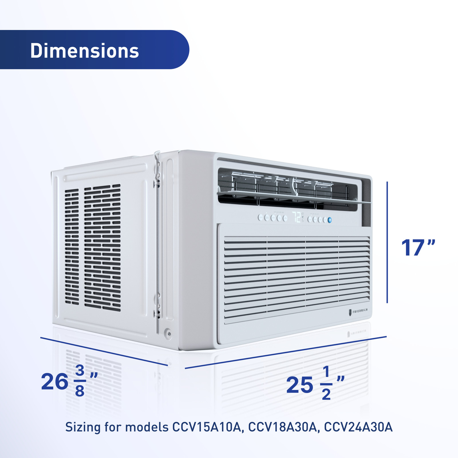 Friedrich Chill Premier Inverter Window AC 8,000 – 15,000 BTU 115V Inverter