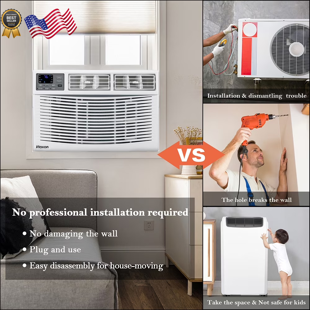 Air Conditioner 8,000 BTU 115-Volt Window Air Conditioner with Wifi and Eco Mode