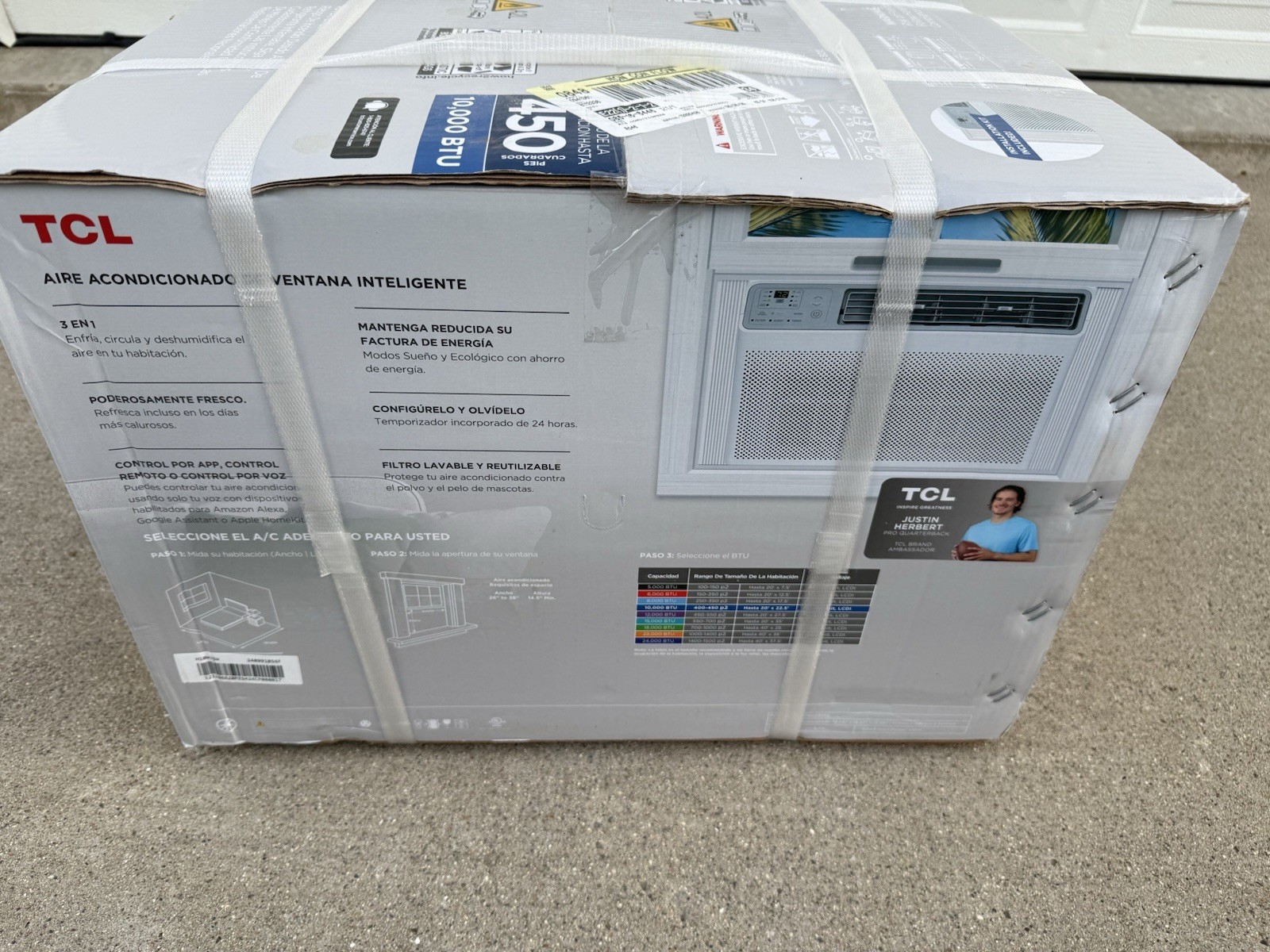 TCL H10W35W 10000 BTU Smart Window Air Conditioner with Remote 450 Sq. Ft. NEW