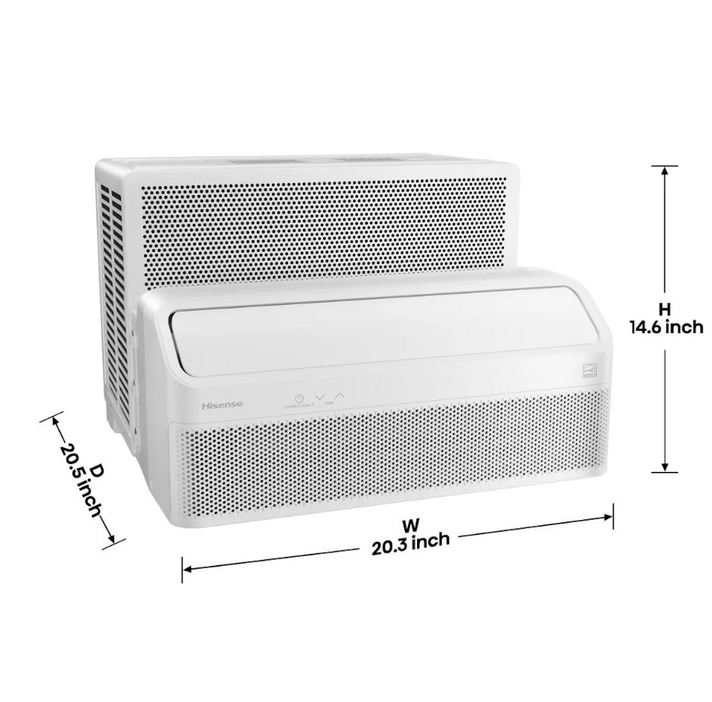Hisense UltraSlim 12,000 BTU Smart Inverter Window Air Conditioner, Eco-Friendly