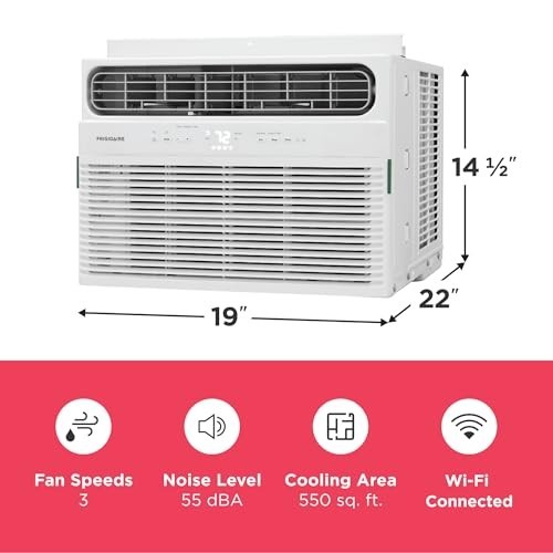 Frigidaire FHWW124TE1 12000 BTU Smart Window AC w/ Wi-Fi Remote 115V
