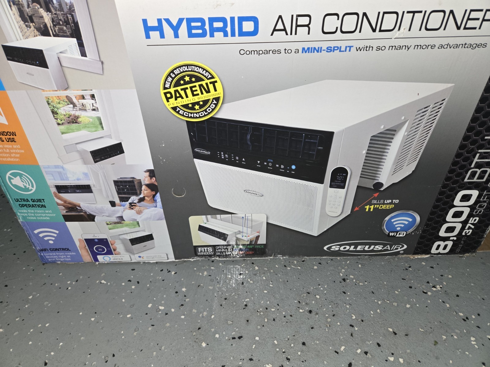 Soleus Air 8000 BTU Saddle Window Air Conditioner w/Wi-Fi Model WS4-08EW-301