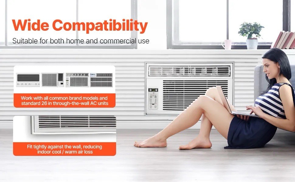 VEVOR Air Conditioner Wall Sleeve 26” Universal Through the Wall Mounted AC Vent
