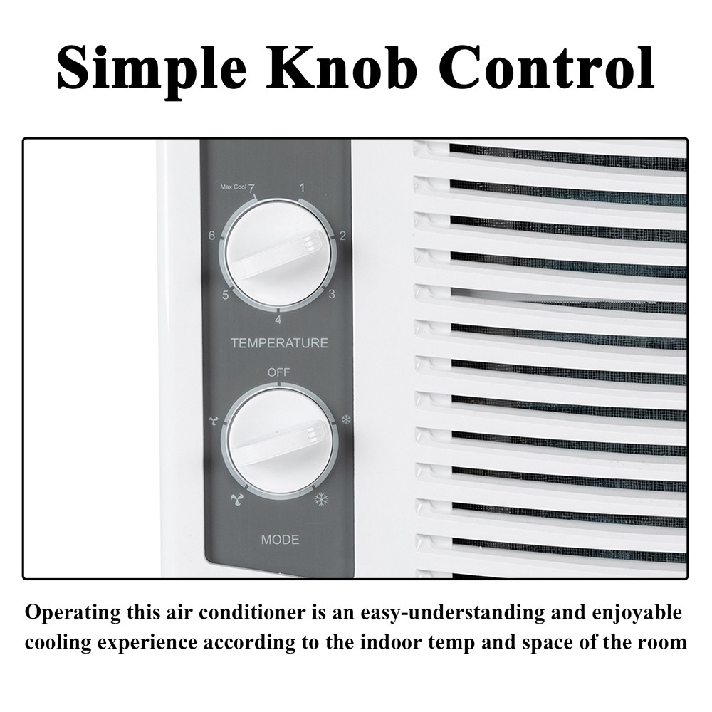 5,000 BTU Window Air Conditioner 3 Speed Cooling Area up to 200 sq.ft AC Unit