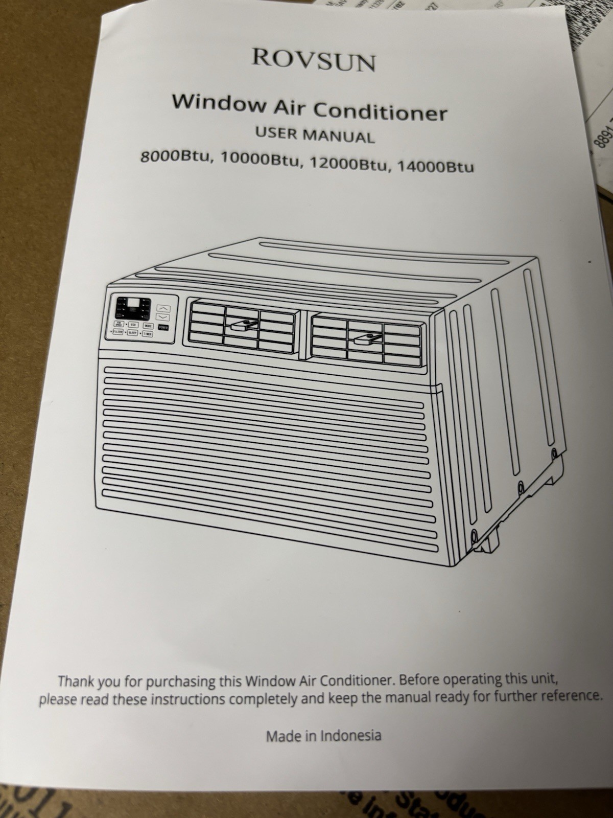 ROVSUN Window/Wall Air Conditioner 8000-14000 BTU White Remote App Control Wi-Fi