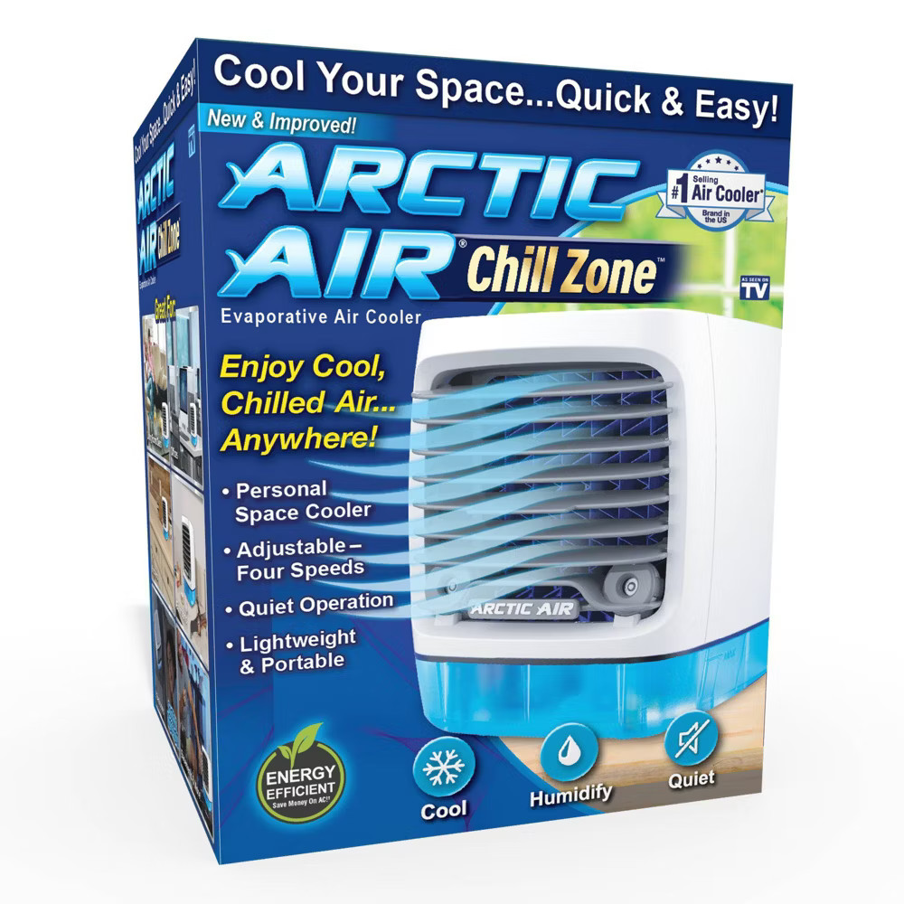 Arctic Air Chill Zone: Portable AC Unit 1200 BTU 4 Speeds Multidirectional