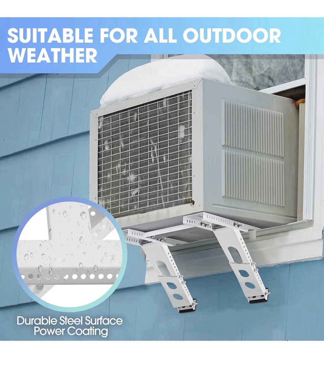 Air Conditioner Window Support Bracket, Adjustable, No Drilling, Holds 220lbs