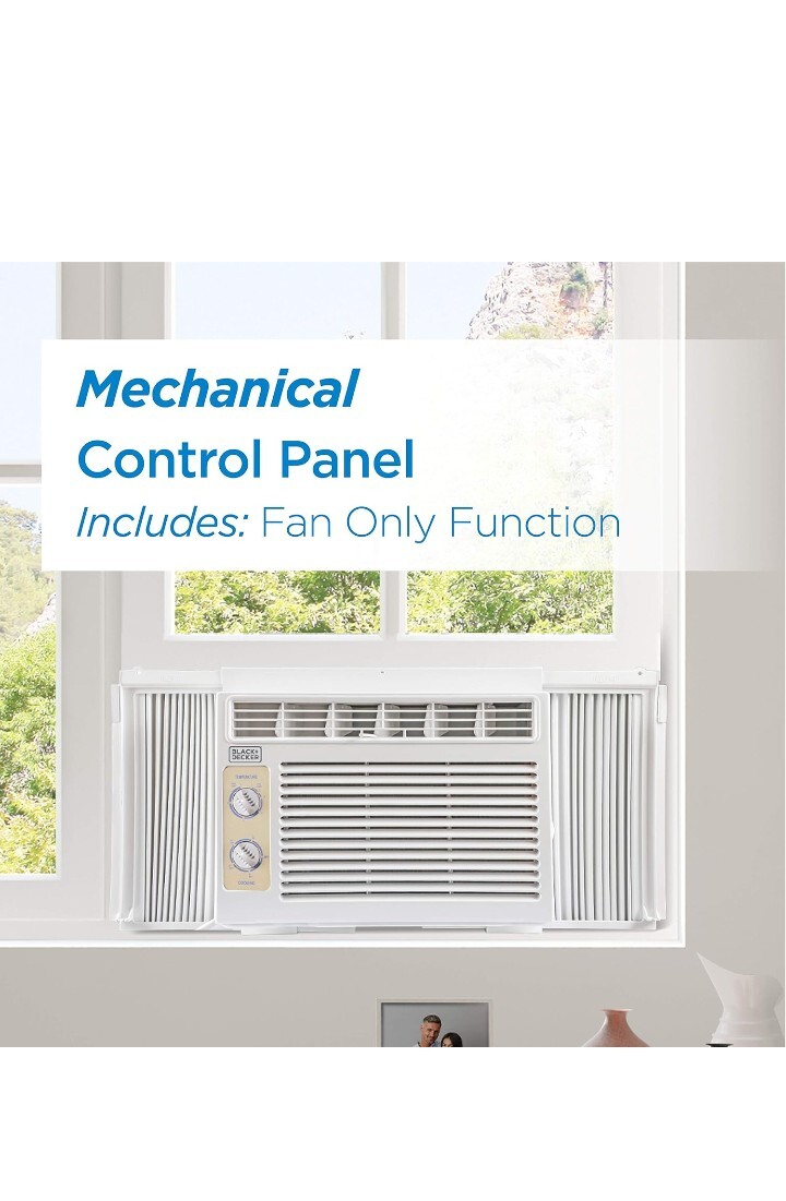 BLACK+DECKER BD05MWT6 Window Air Conditioner 5000 BTU, Cools Up to 150 Square…
