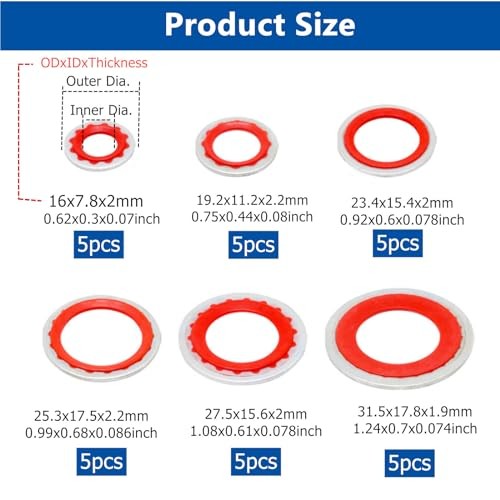 A/C Gasket Assortment 30 Pcs, 15-32241 GM Original Equipment AC Compressor Red