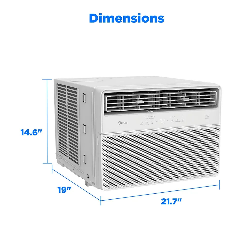 Midea 14,000 BTU DOE Inverter Plus 3-in-1 700 sq ft Smart Window Air Conditioner