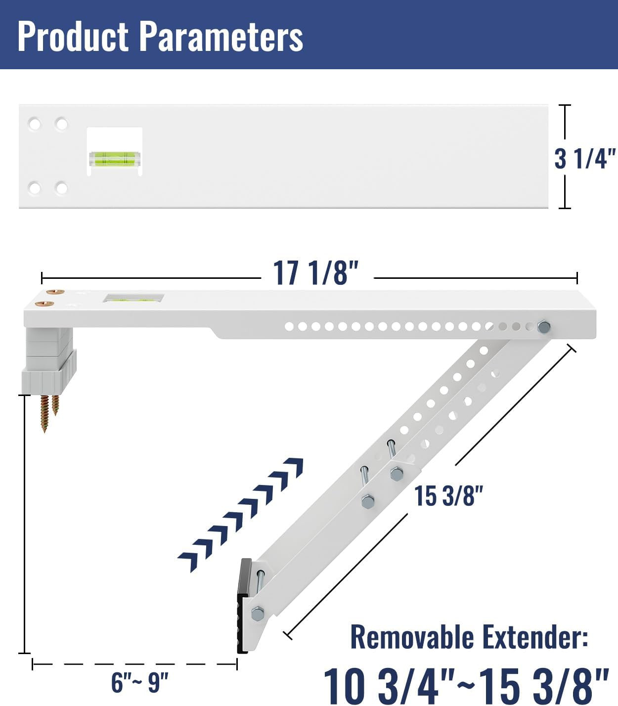 Air Conditioner Support Bracket, Window AC Bracket, up to 165Lbs | Universal Fit