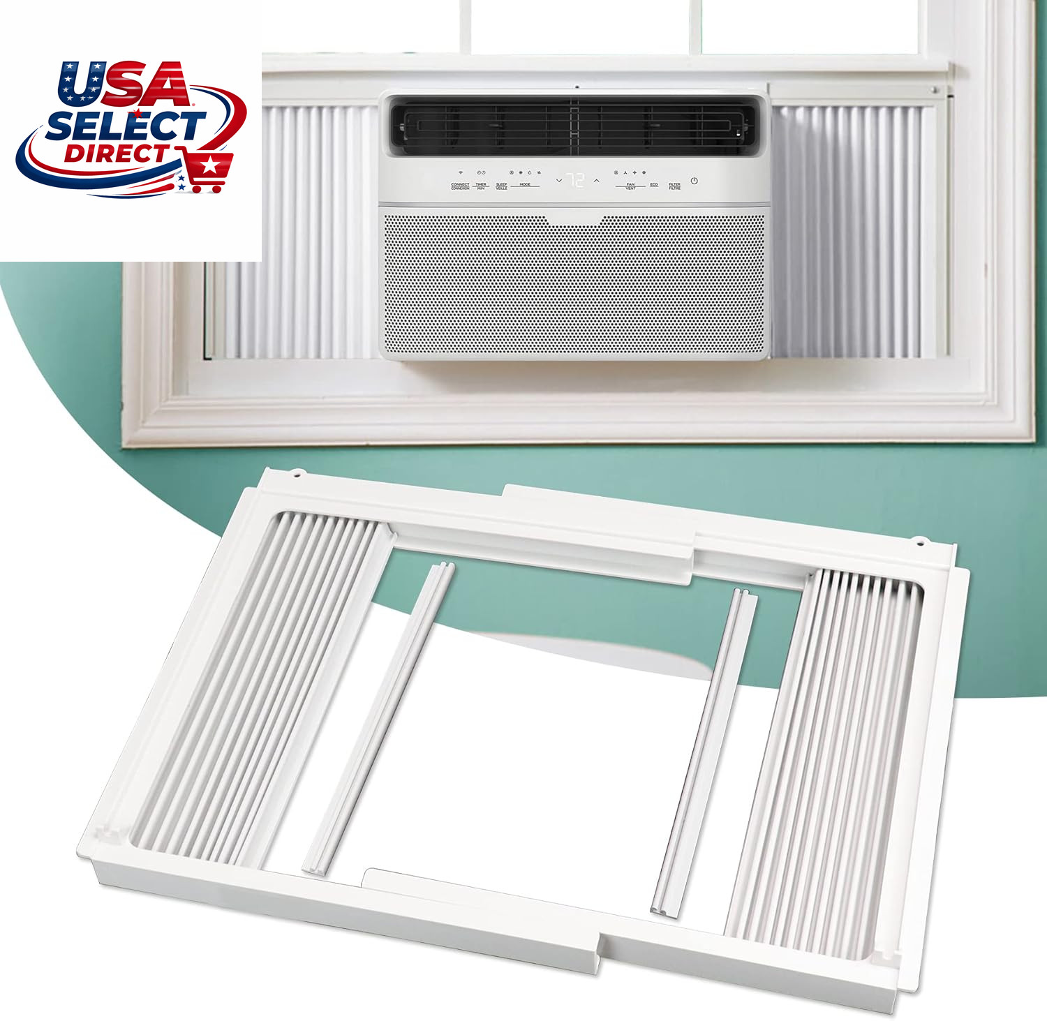 Adjustable Insulation AC Side Panels for 8000 BTU Window Unit