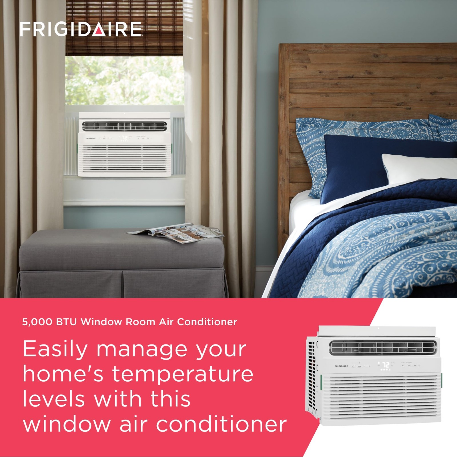 Frigidaire 5,000 BTU Window Air Conditioner with Remote Control, Cools Up to …