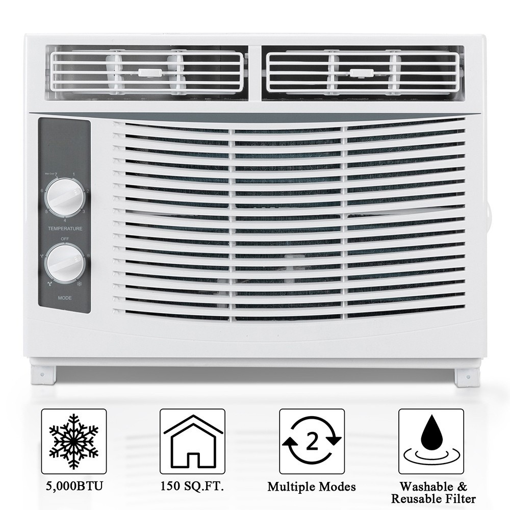 5,000 BTU Window Air Conditioner 3 Speed Cooling Area up to 200 sq.ft AC Unit