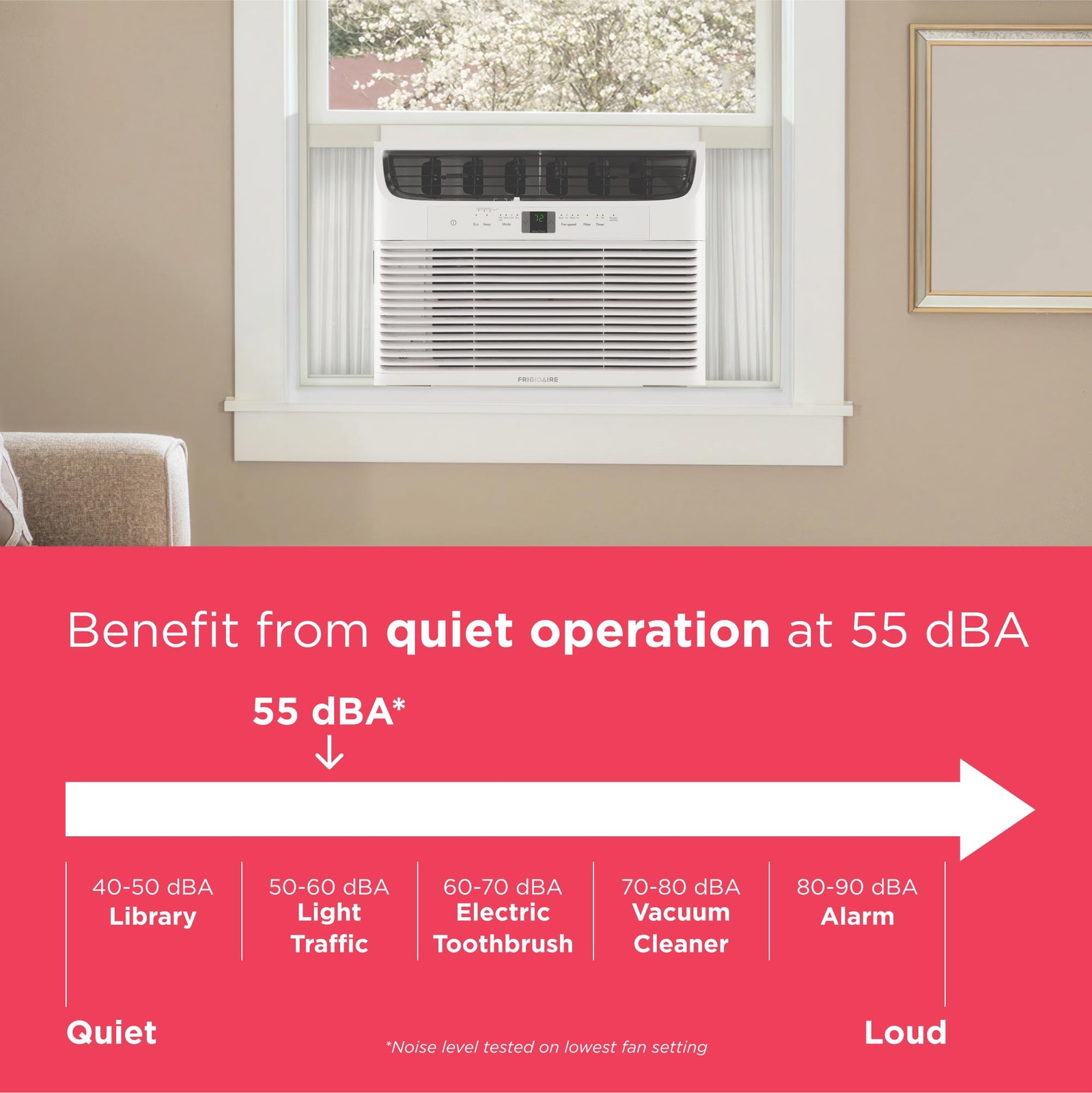 Frigidaire 12,000 BTU Window Air Conditioner Cools Up to 550 Sq.Ft.White