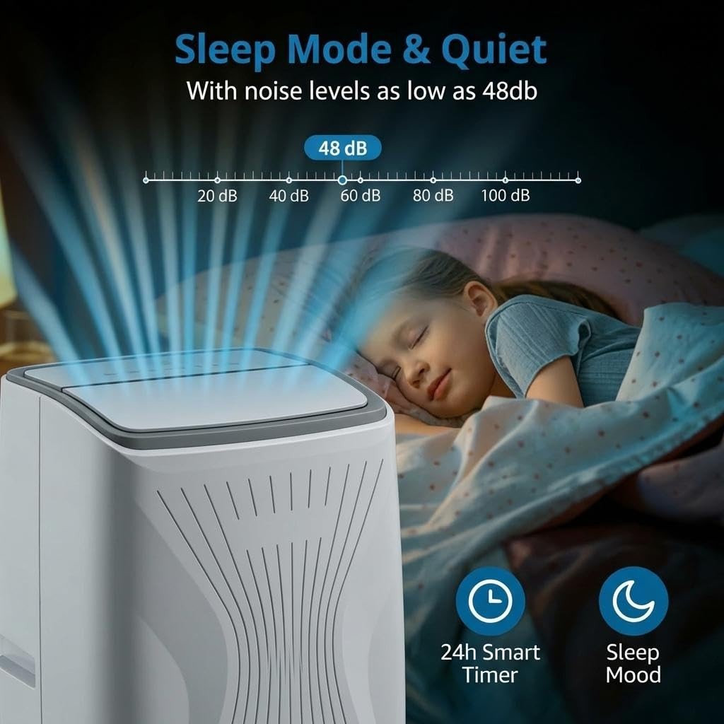 Portable AC Unit 14K BTU Air Conditioner Cool Fan Dry Remote Covers 650 Sq Ft