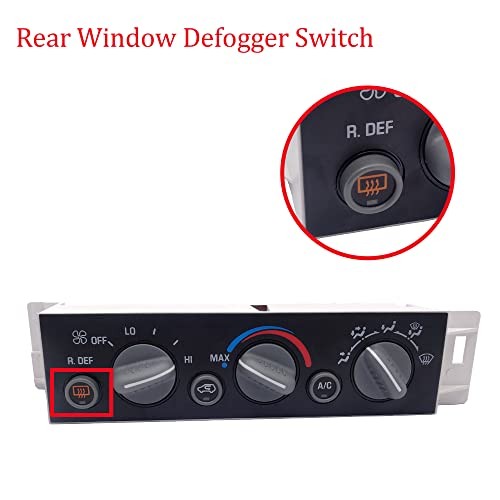 599-006 A/C Heater Climate Control Module w/Rear Window Defogger Switch for