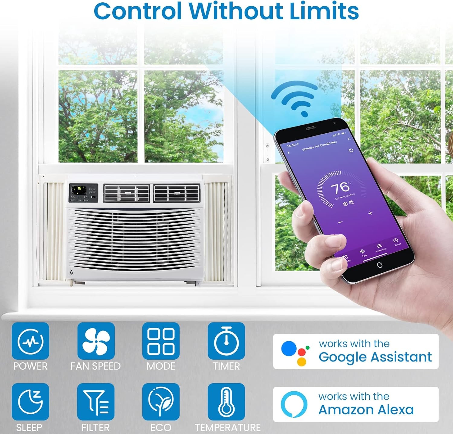 10000 BTU Compact Window Air Conditioner Energy Saving