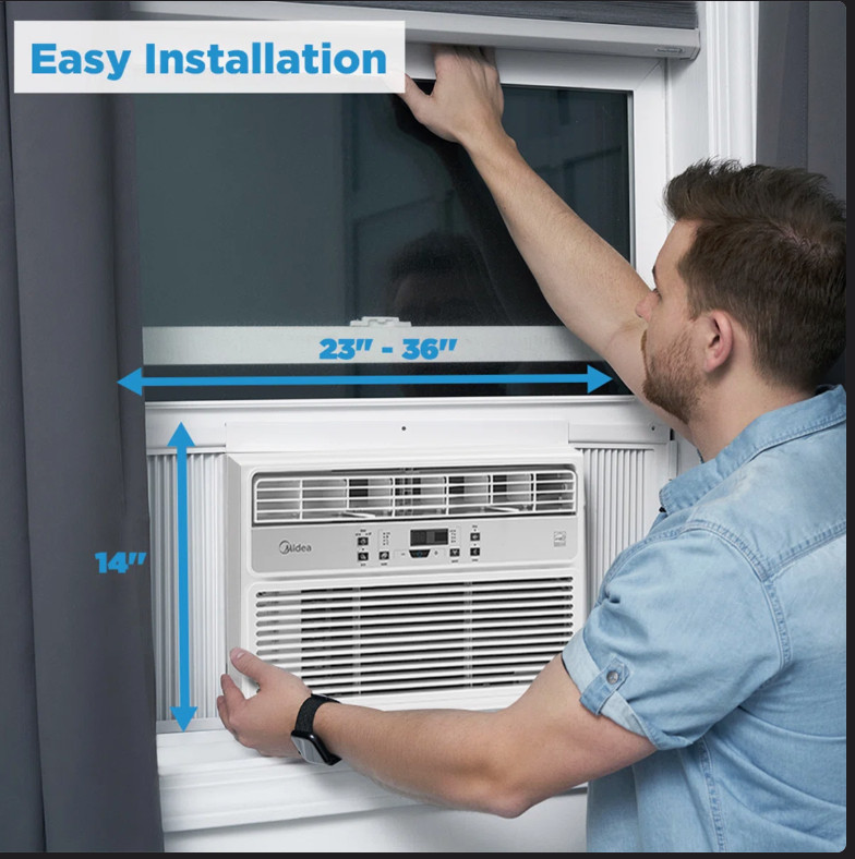 Midea EasyCool 8000 BTU Window Air Conditioner Energy Star Remote MAW08R1BWT