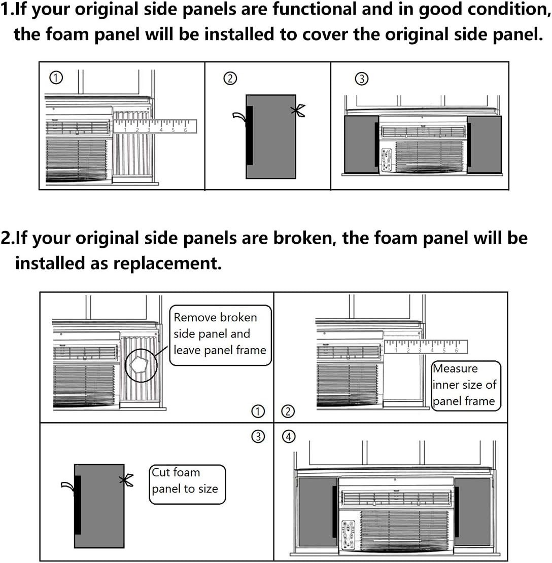 2-Pack Window AC Insulation Foam Panels – Energy Saving Comfort Solution