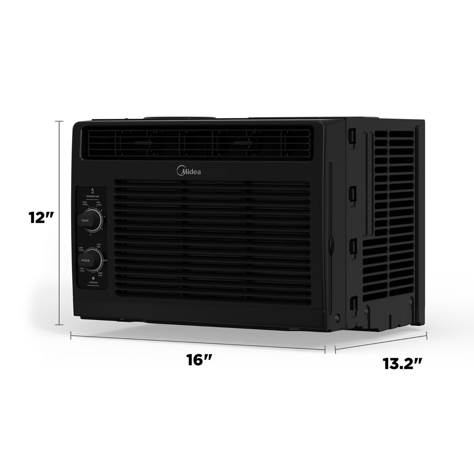 US Midea 5,000 BTU Mechanical Window Air Conditioner, 150 Sq Ft, Black