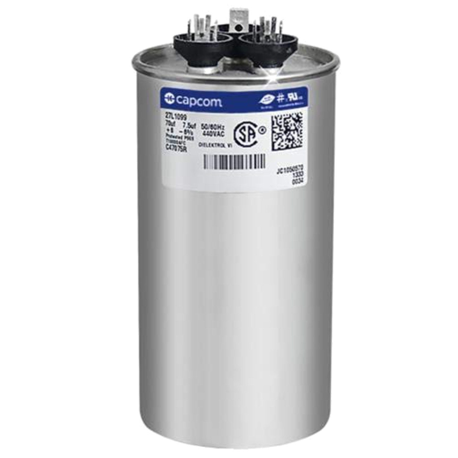 Top Performance ClimaTek Capacitor 70+7.5uF 440V Dual Round