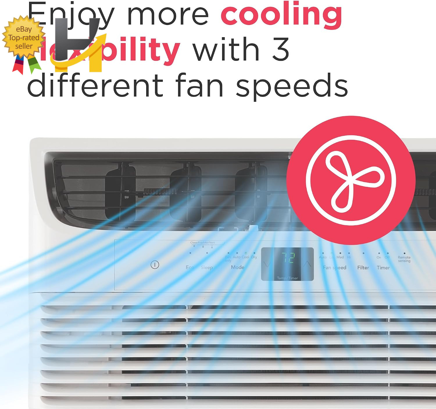 Frigidaire 12000 BTU Window Air Conditioner AC Unit Remote 115V FHWC123TC1