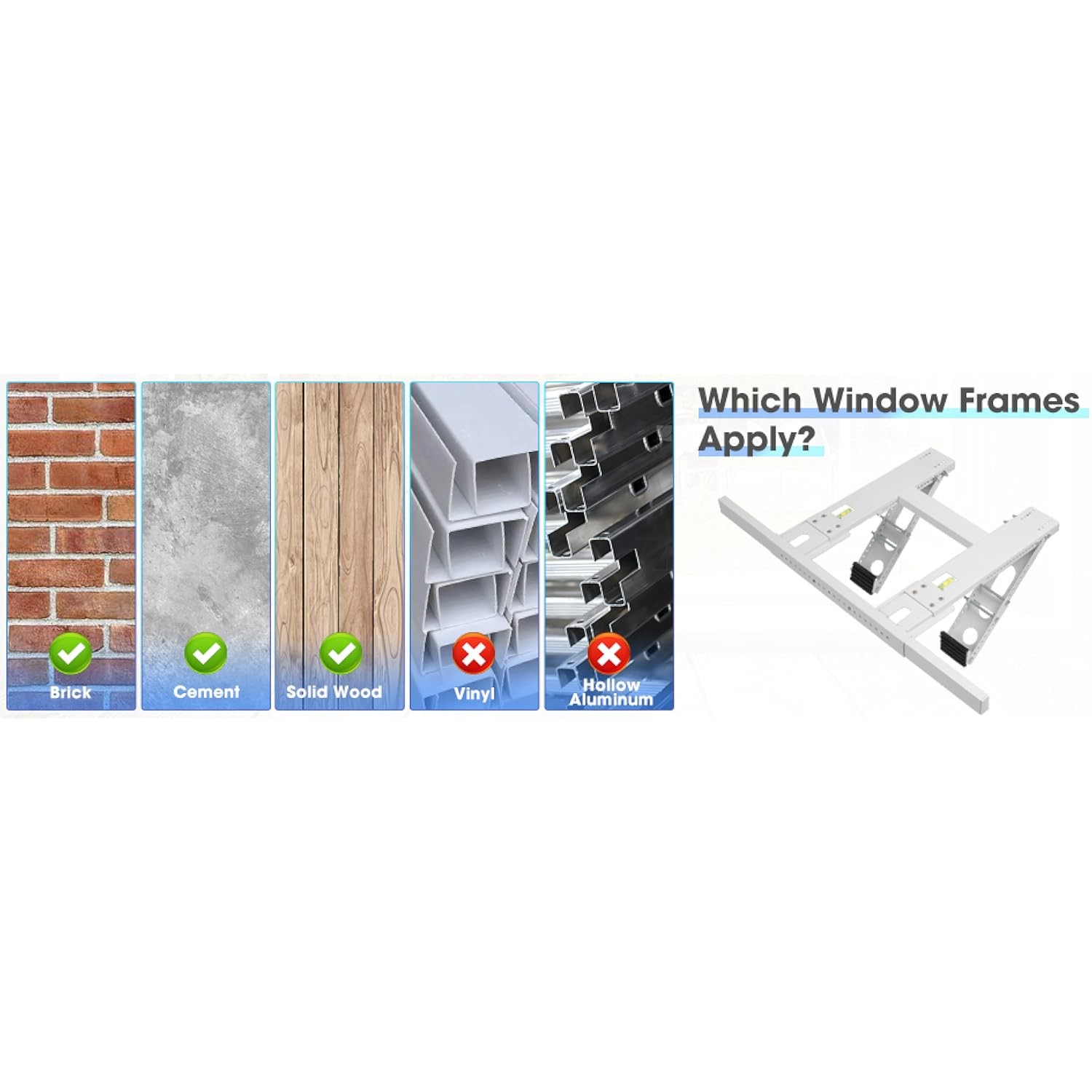 No Drilling Air Conditioner Support Bracket Adjustable Window AC Bracket Stand